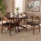 Baxton Studio Berlin Black Upholstered Walnut Finished 5-Piece Wood Dining Set 155-9546-9545 - alternate 5